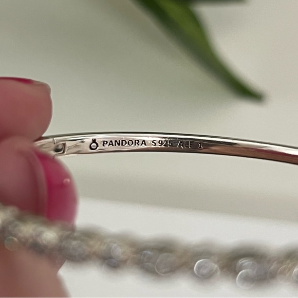 Rare Pandora Alluring Brilliant Marquise Bangle Bracelet, 925 Size 1 - Picture 6 of 16